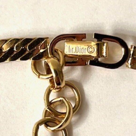 Vintage Christian Dior Faux Pearl rhinestones Necklace - Picture 4 of 4